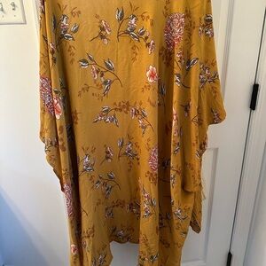 Floral Mustard Kimono